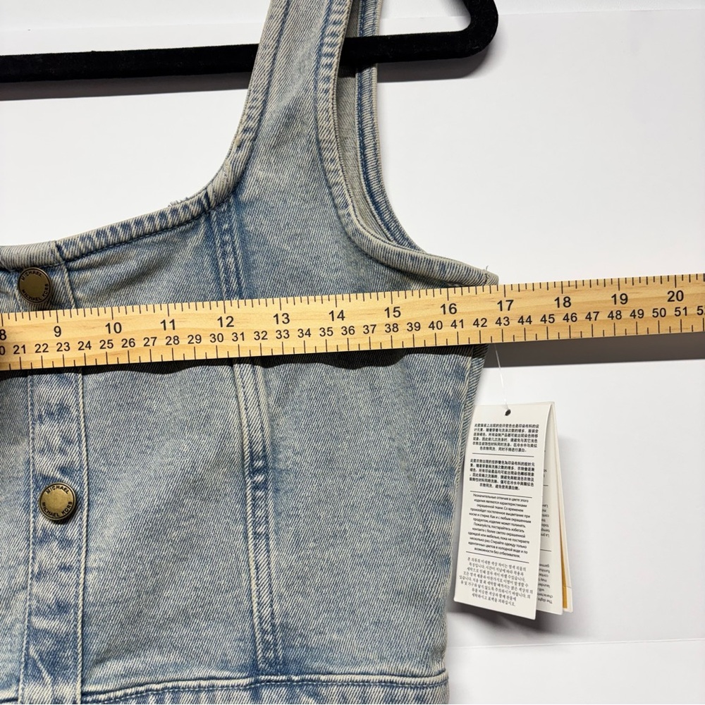 Michael Kors Women’s Button- Down Blue Denim Mini Dress - Picture 11 of 13
